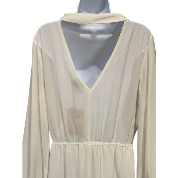 Sabo Skirt Plunge Cut Out Romper Playsuit Ivory Size M - Picture 5 of 11